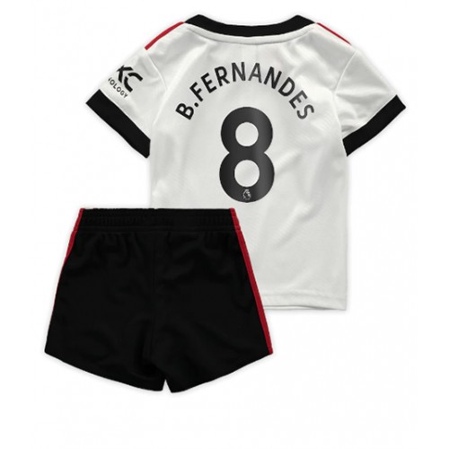 Fotbalové Dres Manchester United Bruno Fernandes #8 Dětské Venkovní 2022-23 Krátký Rukáv (+ trenýrky)